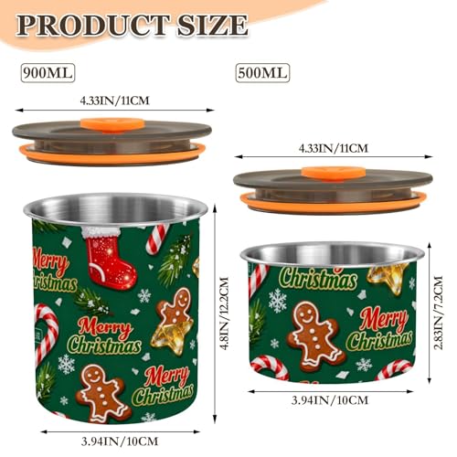 Contenedor de almacenamiento para café de acero inoxidable rojo miniatura 3