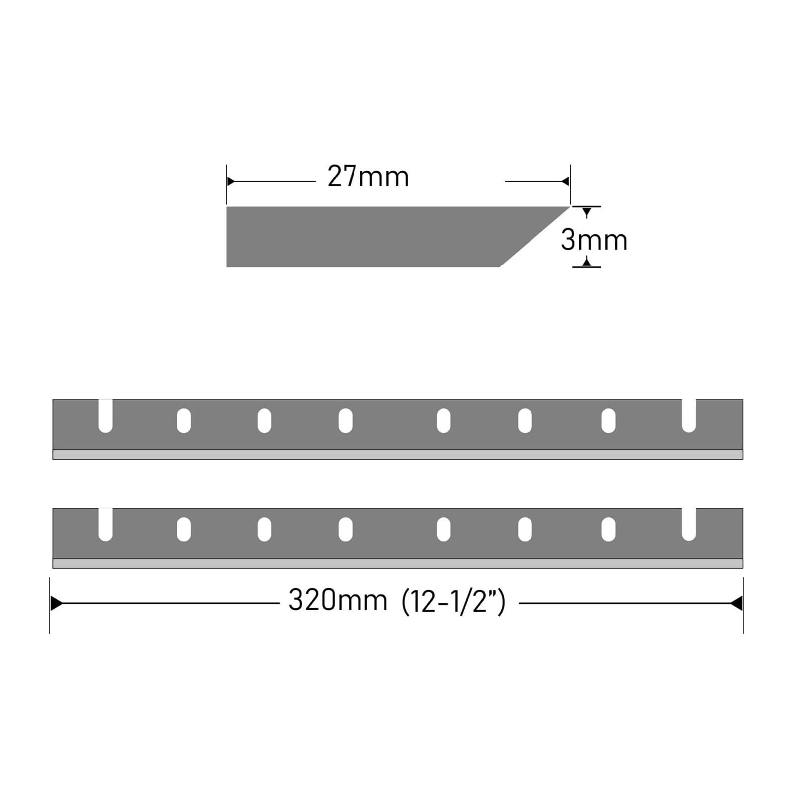 Narzędzia skrawające – płytki do strugów Ostrza strugarskie HSS 320x27x3mm 2 szt