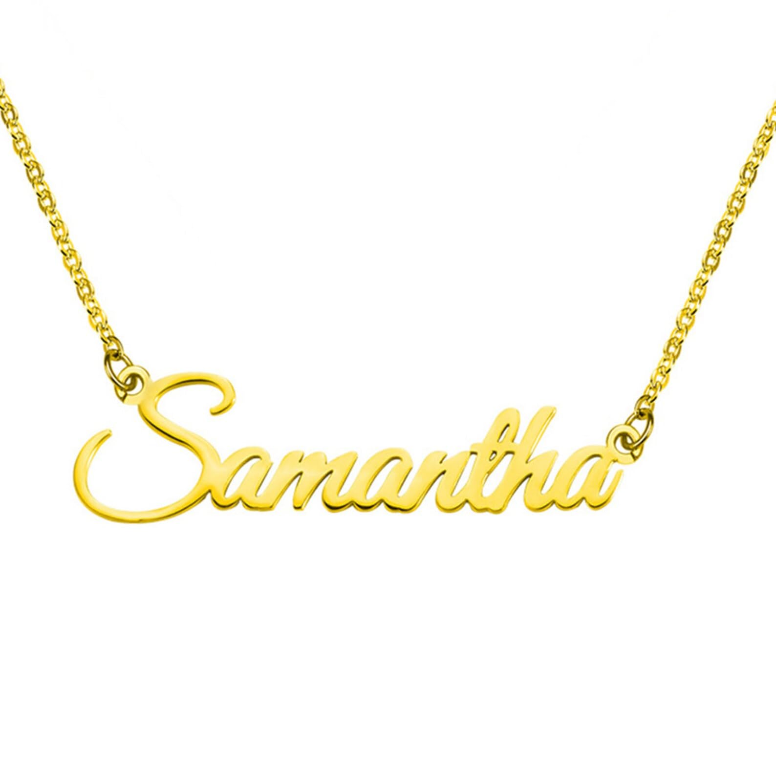 moskai Personalised Name Necklace for Women & Girls | Custom Name Pendant with Gold Plated Chain | Stylish Nameplate Jewellery | Customized Gift for Birthday Anniversary Valentine-picture-1