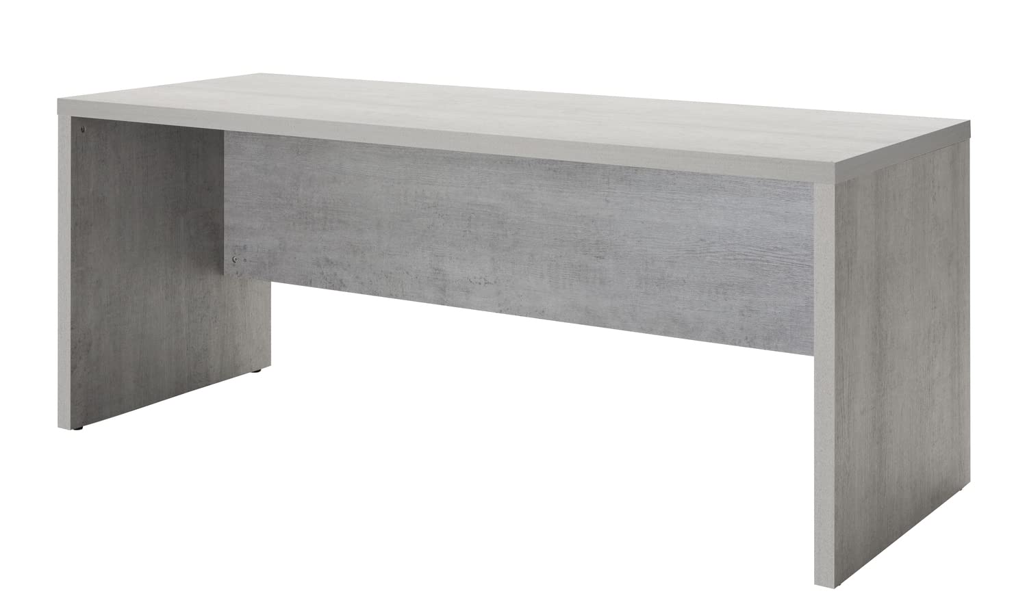 Composad | Scrivania della Linea PRATICO, Scrivania Ufficio, Elegante, (LxAxP) 180x74,20x69 cm, Colore grigio Cemento, Made In Italy