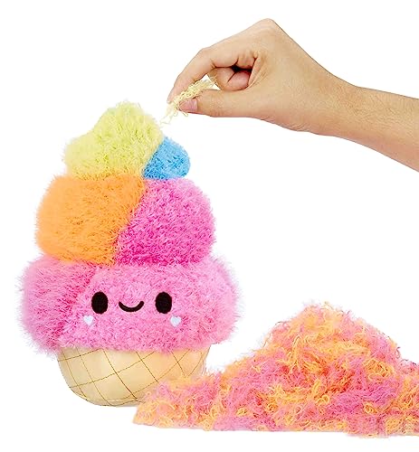 Fluffie Stuffiez Peluche coleccionable pequeño ICE CREAM, sorpresa al abrir la caja con ASMR Fidget DIY Piel flexible, pelusa ultrasuave, para niños y niñas a partir de 4 años