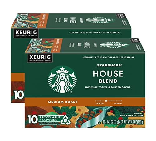 Starbucks House Blend Coffee K-Cup Pods, Medium Roast Arabica...