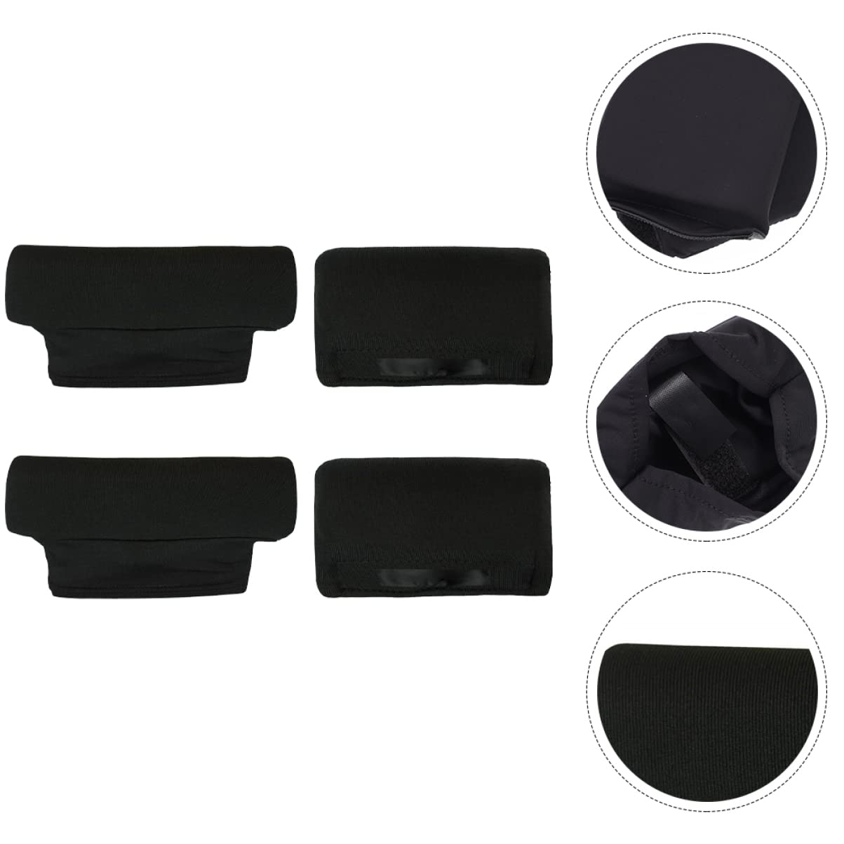 PACKOVE 2 Juegos Almohadillas Acolchadas para Muletas Cojines de Axilas Accesorios de Crutch Antideslizante Compatible con Muletas de Estándar Negro