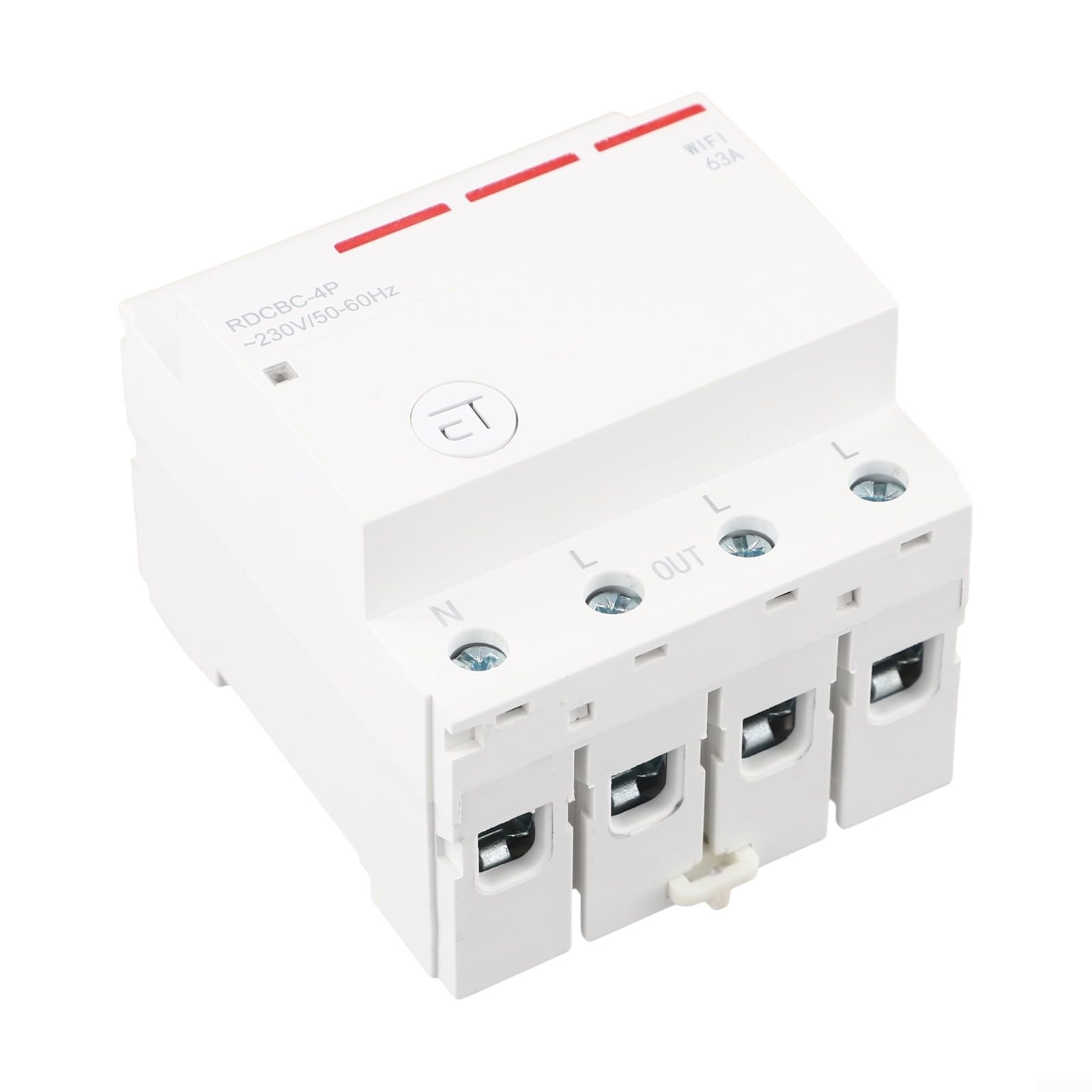 Disyuntor de circuito WiFi trifásico con control remoto con interruptor temporizador y voz, corriente nominal 63A 80A, 3P+N polos, soporta escenas de hogar inteligente (63 A)