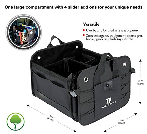 Trunkcratepro Car Accessories & Trunk Organizer Dividers Only - One Set Comes Already Included When You Purchase A Regular Tcp Trunk Organizer - Do Not Fit For The Xl Organizer (Black) #TOP7