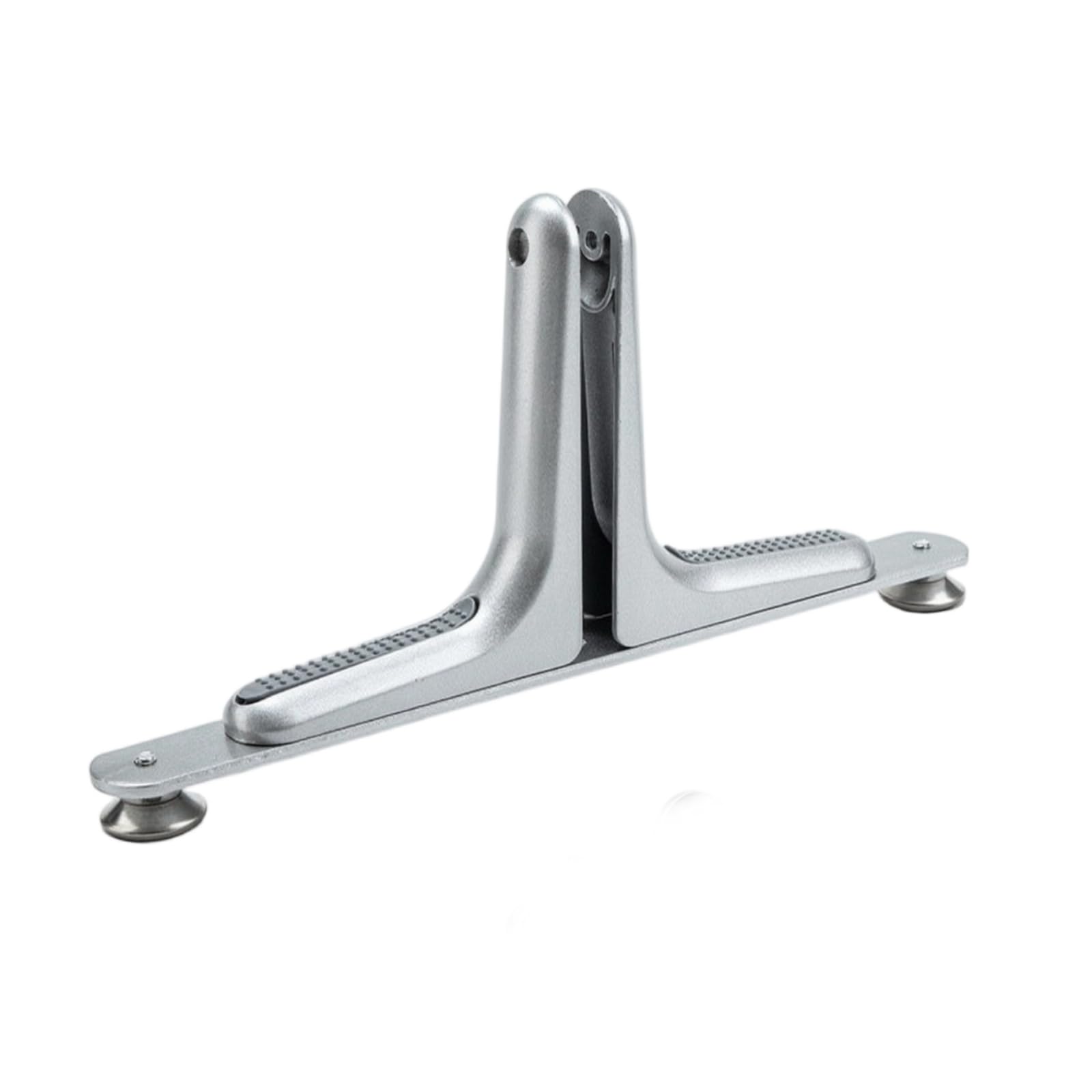 Staffa di Supporto con Base Piatta in Metallo Stabile per Ufficio, Scrivania, Aree Condivise, Argento, Supporto Per Schermo Argento Con Rotelle Frenanti In Plastica