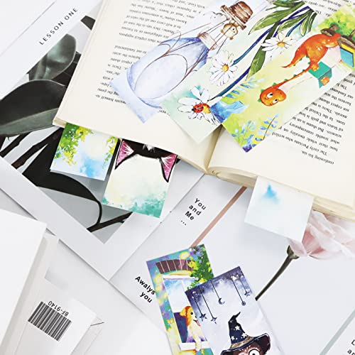 Yoeejob 16Pcs Watercolor Bookmarks For Women/Kids/Book Lovers, Spring Bookmarks Gift For Friends, Animal/Plant Book Mark Bulk For Students, Teacher Classroom Gifts, Reading Present #TOP2