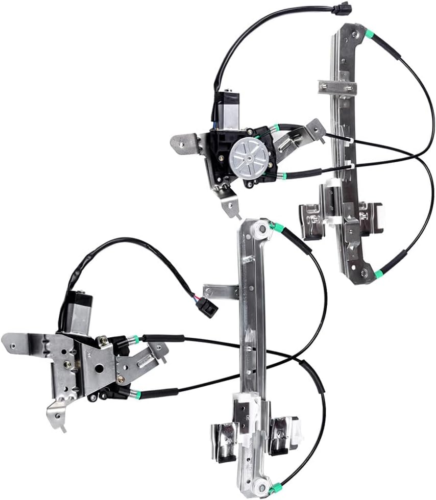 ECCPP Power Window Regulators fit for 2002 2003 2004 2005 2006 for Cadillac Escalade With Motor Assembly Replacement Parts Rear LeftandRear Right Side