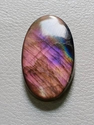 Cabochon en labradorite violette naturelle 36x20mm pour création de bijoux