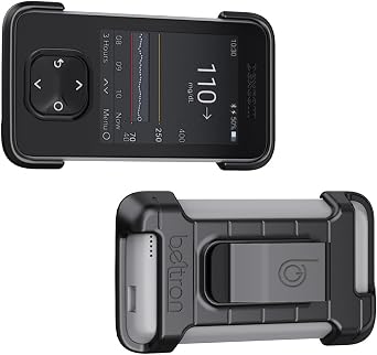 BELTRON Protective Case for Dexcom G7 Receiver with Built-in Metal Belt Clip (Strong & Durable Case Designed to Protect Dexcom G7 Receiver/Display Device) (Black)