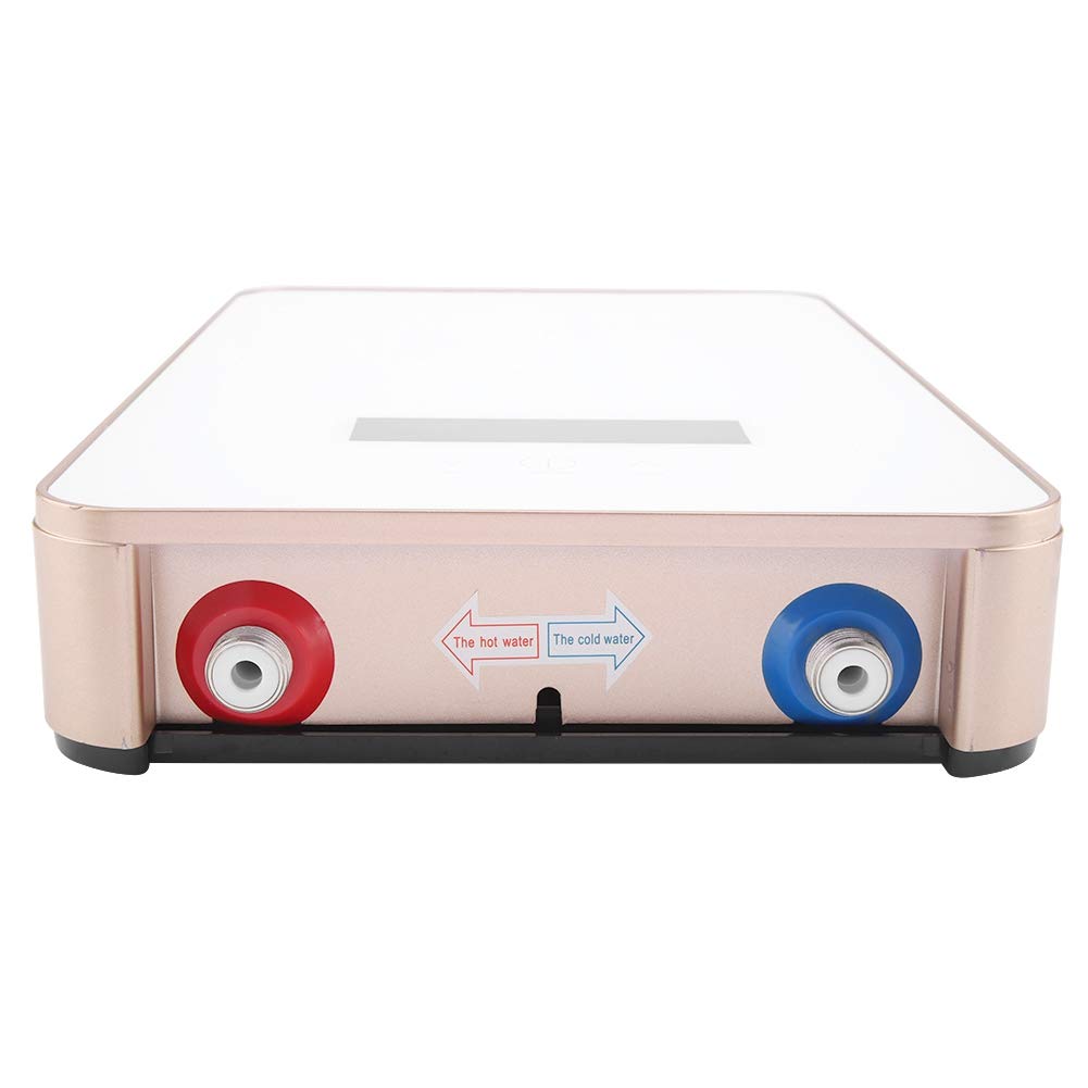 Calentador de Agua instantáneo, Pantalla LED 220V 8500W Sin Tanque Calentador de Agua eléctrico instantáneo Calentador de Agua de Ducha Control de Temperatura Constante(Blanco)