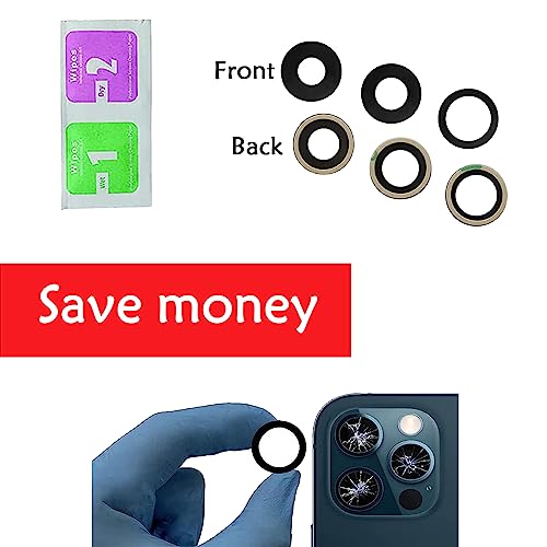 Lentes de cristal para cámara trasera de zafiro Max para iPhone 12 Pro Max kit 5
