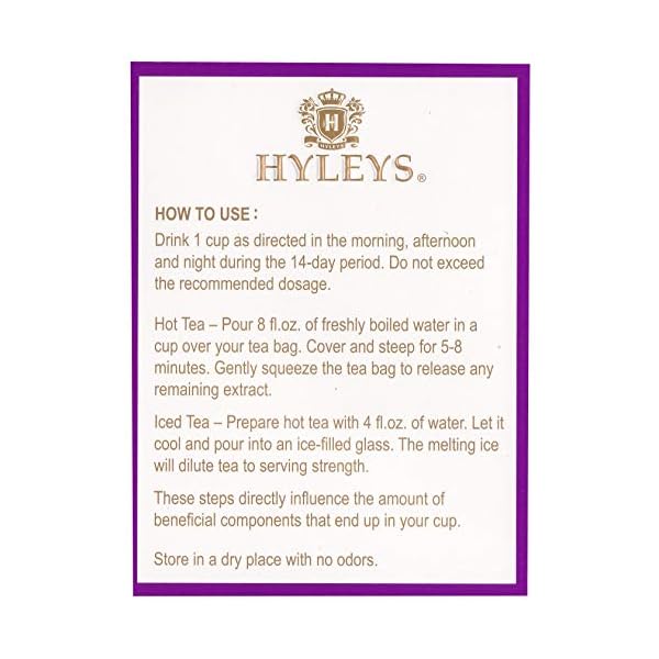 Hyleys 14 Day Weight Loss Tea - 42 Tea Bags (1 Pack), Detox Tea for Cleanse (100% Natural, Sugar Free, Gluten Free and Non-GMO)