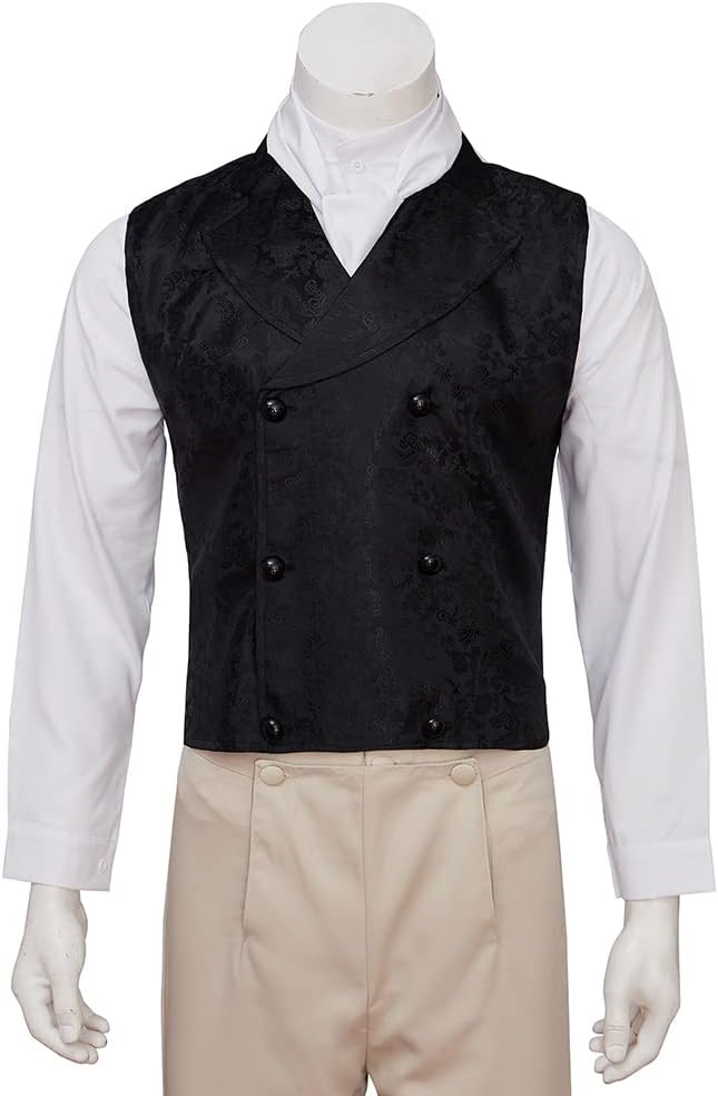 Fortunehouse Men's Victorian Fancy Outfit 18th Century Regency Tailcoat Vest Costume - Image 5