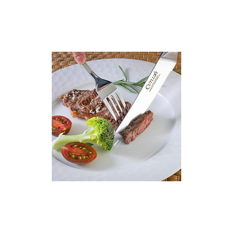 CUTLUXE-4-Pcs-Steak-Knife-Set-8-Pcs-Knife-Block-Set-Forged-High-Carbon-German-Steel--Full-Tang-Razor-Sharp--Ergonomic-Handle-Design--Artisan-Series CUTLUXE 4 Pcs Steak Knife Set & 8 Pcs Knife Block Set– Forged High Carbon German Steel – Full Tang & Razor Sharp – Ergonomic Handle Design – Artisan Series