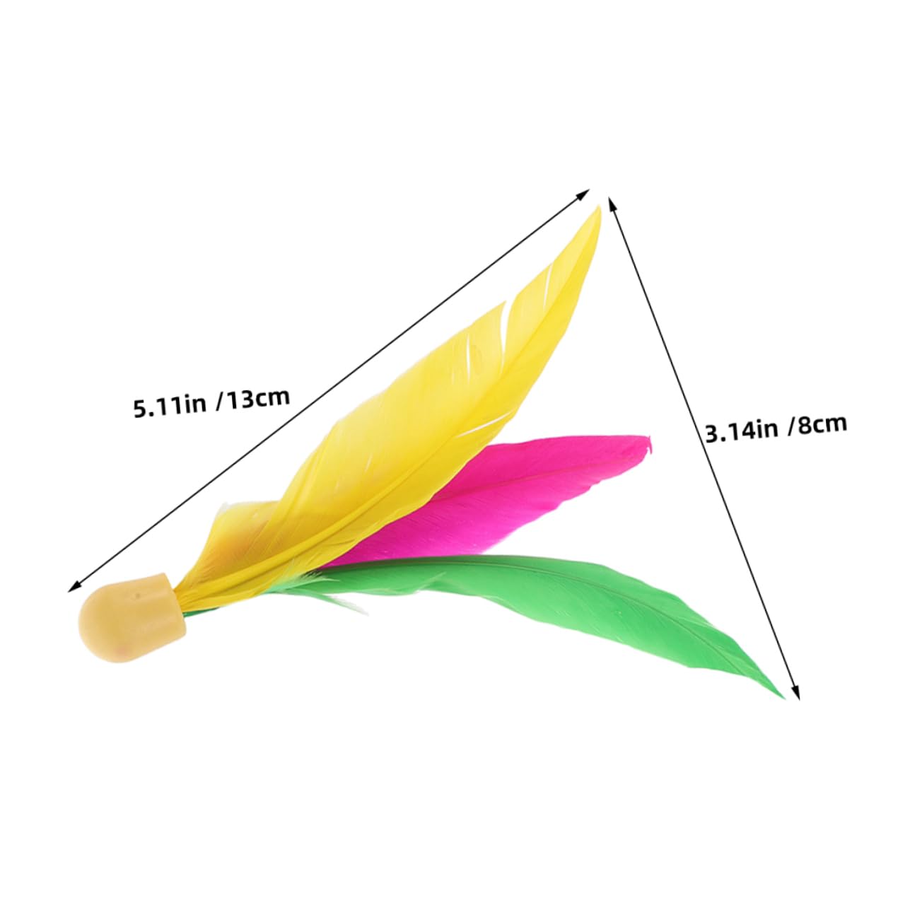 BESTonZON 12Pcs High Elastic Rubber Head Shuttlecocks Durable Birdies for Outdoor Fun for Adults Easy to Carry for Park Beach Backyard Activities