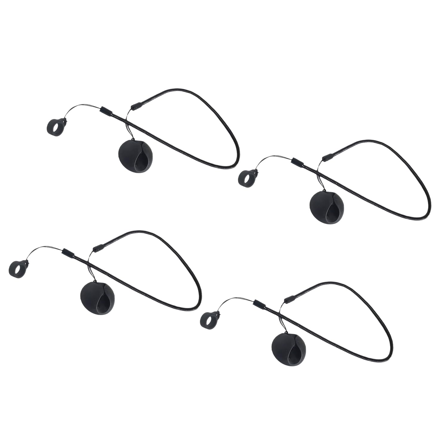 4Pcs Loss Pen Holder with 25cm Retractable Lanyard and 8MM Silicone Rings for Cashiers Hotel Offices Desk Writing Board Leash