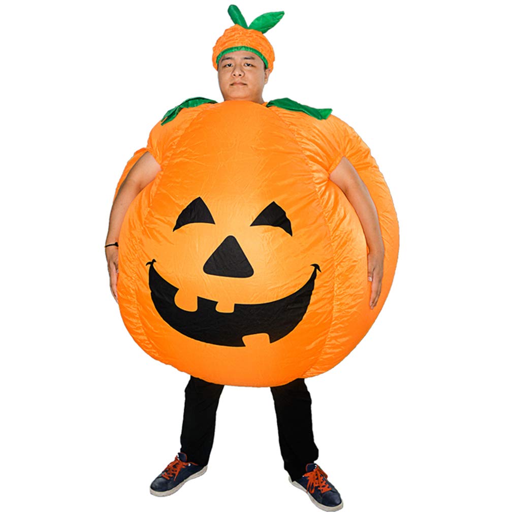 Arokibui Adults Inflatable Pumpkin Costume Blow up Costume for Men Cosplay Party Christmas Halloween Costume Jumpsuit Plus Size - Image 3