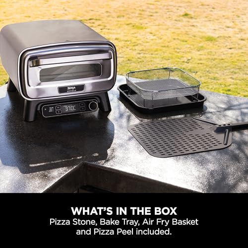 Ninja Artisan Electric Outdoor Pizza Oven & Air Fryer, 4 Functions: Pizza, Air Fry, Bake & Prove, 5 Pizza Settings, Includes 12-inch Pizza Stone, Pizza Peel, Baking Tray & Air Fry Basket, Grey MO201UK - Image 9