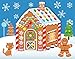 Make-a-Gingerbread House Stickers for Kids - Christmas Party Game/Craft/Activity/Favor/Supplies - 13 Finished Products