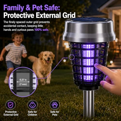 Image of 4Pack Solar Bug Zapper Outdoor Waterproof Mosquito Zapper