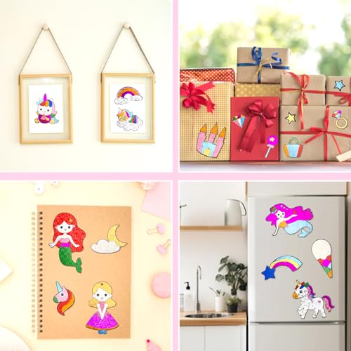 AJAZPER Kunst & Bastelaktivität, Folienspaß für Kinder, DIY Kreatives Aktivität Reisespielzeug, Bastelsets… – Ansicht 5
