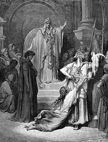 Peinture sur toile Bible du Jugement de Slomons de Gustave Doré 60x90cm
