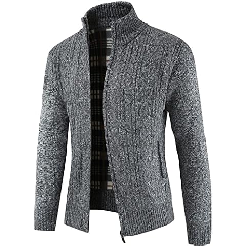 YAOHUOLE Men's Casual Knitted Cardigan Jacket Cover