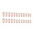 DANMANR Square Press on Nails Short Fake Nails French Acrylic Full Cover False Nails for Women and Girls 24PCS (Gradient peach bling)