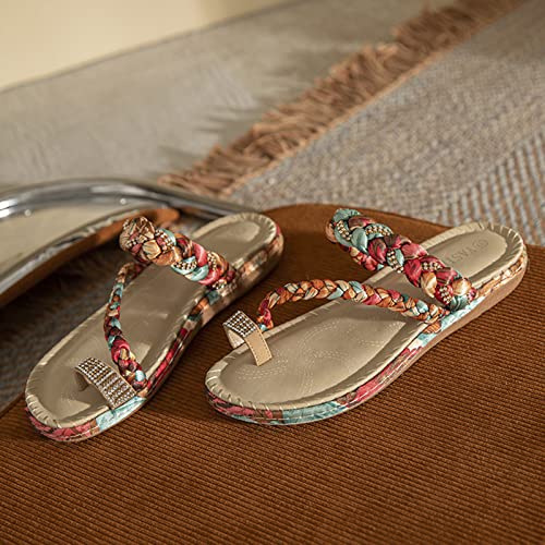 Sandales plates femme confortables à sangle élastique pour marcher sans douleur - 5