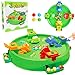 EEOO Gioco da Tavolo per Famiglie Hungry Frogs, 4 Giocatori Rana Giocattolo Che Mangia Fagioli Giochi da Tavolo interattivi Genitore-Figlio Gioco Hungry Hippos per Bambini 3 Anni +