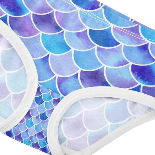 Blue Purple Mermaid Scales Toddler Girls's Underwear 2T 202c14164