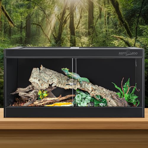 Repti Zoo REPTILE TERRARIUM For Ball Python Snake Bearded Dragon Gecko, Large Reptile Glass Tank thumb #5