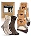 Produktbild FORVEVO 4 Paar Alpaka Socken Herren 39-42,Warme Wollsocken Damen,Thermo Wintersocken mit Alpakawolle für Alltäglich,Wandern,Trekking(Mehrfarbig 01)