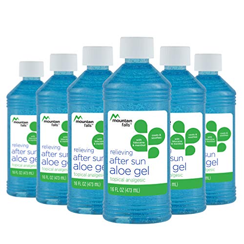 Mountain Falls Relieving After Sun Gel with Lidocaine and Menthol, 16 Fluid Ounce (Pack of 6)