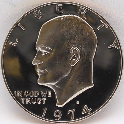 1974-S Clad Proof Eisenhower Dollar