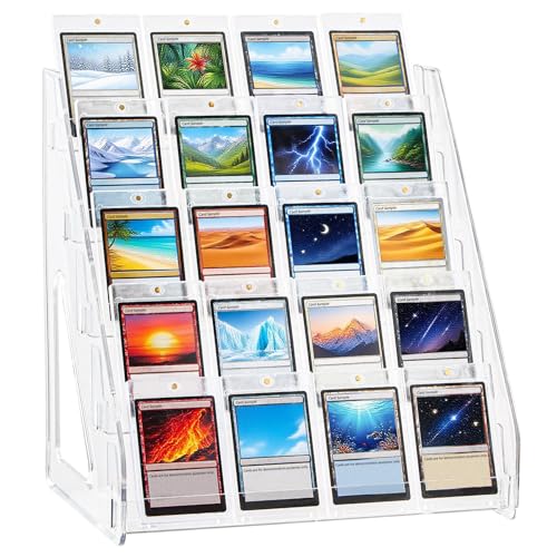 DEEIF 5 Tier Acrylic Trading Card Display Stand, 12