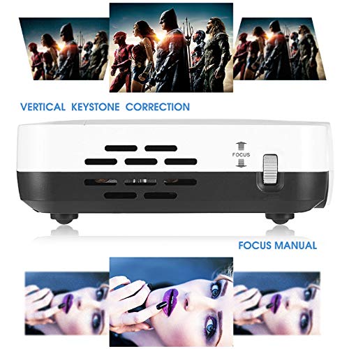 WOWOTO H9 Projector 4000 Lumens Mini Projector LED DLP 1280x800 Real Home Theater Video Projector Wireless Screen Share Support 1080P 3D to 2D HDMI 176'' Android - Thumbnail 6