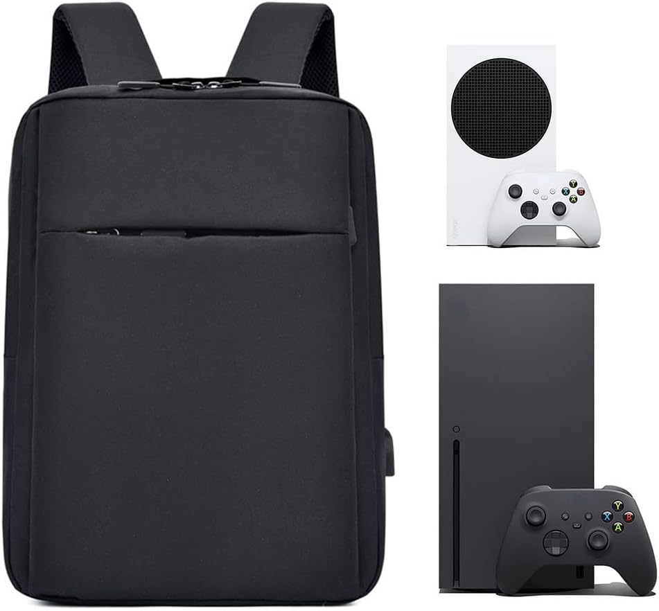 Protective Travel Backpack Carrying Bag Storage Backpack For X-box Series S/X Console (Black)