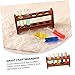 Abaodam Miniature Test Tubes with Wooden Rack Mini Test Tubes Ornament for Dollhouse Decoration Reusable Lab Model Accessories for Creative Mini House Scenes