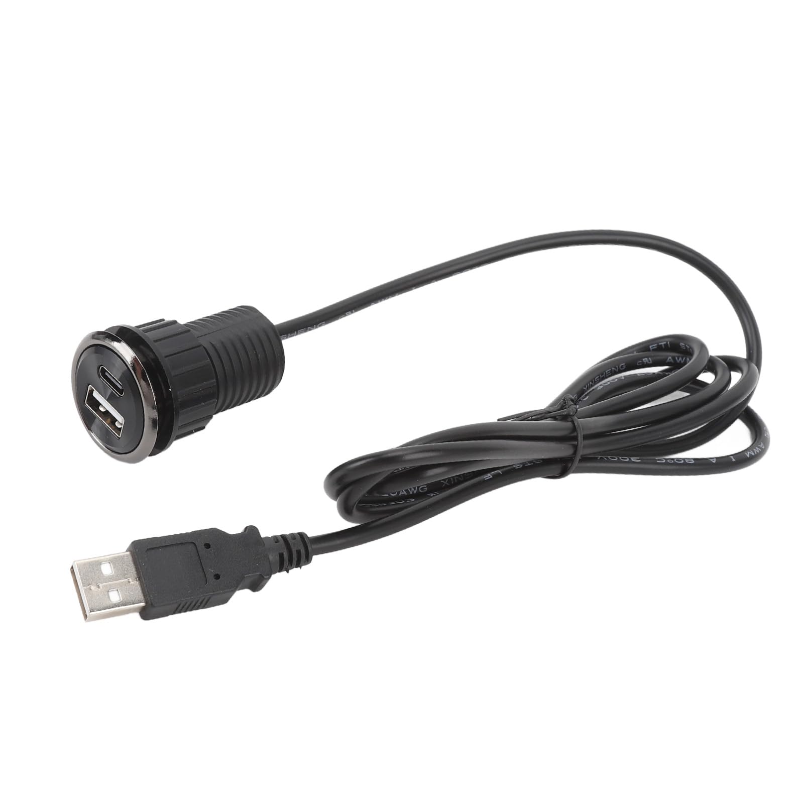 Wakects Przepust Zasilania Biurka USB C, Przepust Zasilania Biurka do Montażu Flush, Listwa Zasilająca, Ukryte Gniazdo, Porty ładowania USB Typu C, Wbudowane Gniazdo do