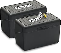 Vista 1 de H4D Soporte para tarjetas de índice de 3 x 5, estuche organizador de caja de tarjetas de índice, soporte para tarjetas de notas flash de 3 x 5, 2