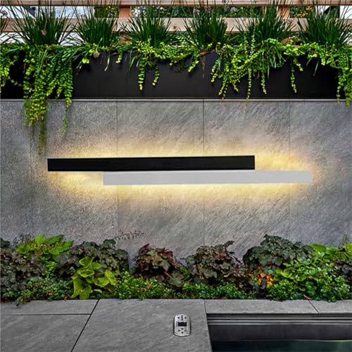 Luminaire mural moderne acrylique aluminium 80cm étanche pour façade