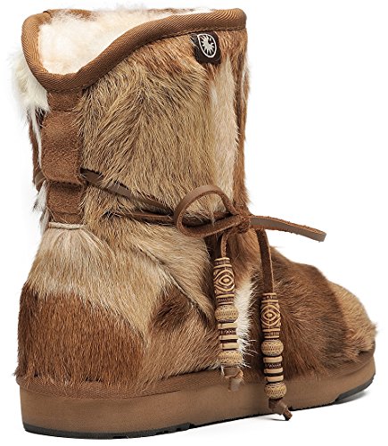 Aumu Women's Classic Mini Sheepskin Winter Boot Fur Boot Chestnut Size 12