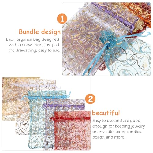 Bolsas de Organza para Joyas Guardar Elementos de Costura y Cosméticos 4
