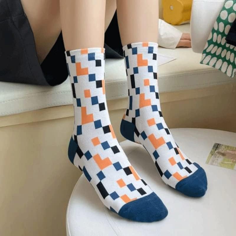 Cute Print Socks Women Long Winter Cotton Kawaii Cycling Leg Set Streetwear Girl