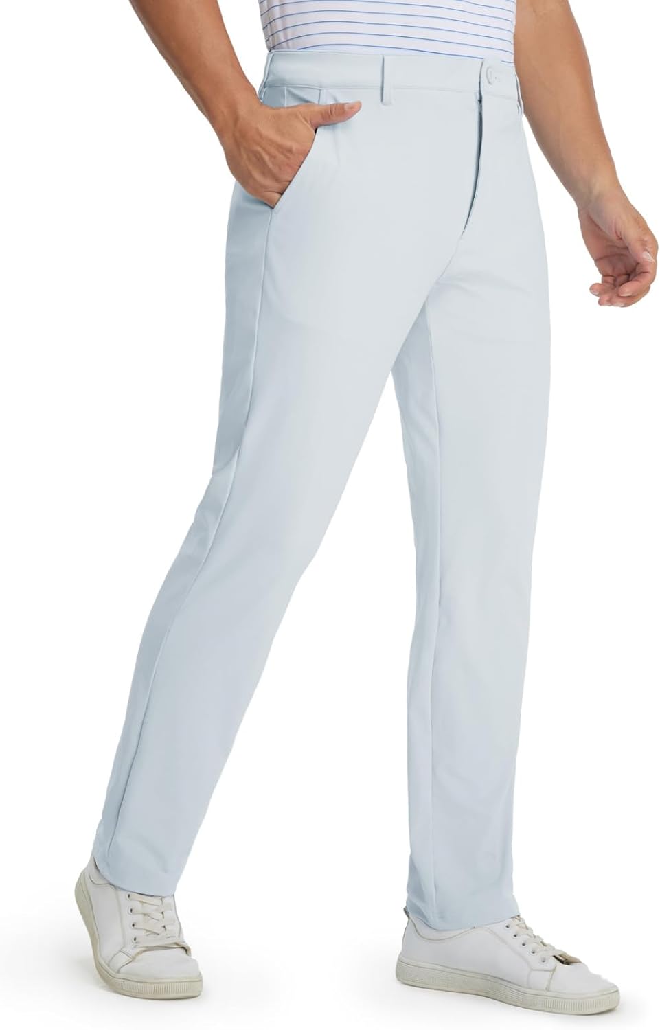 M MAELREG Golf Mens Stretch Pants with Pockets - 30"/32"/34" Quick Dry Lightweight Casual Comfy Work Mens Dress Pants - Image 2