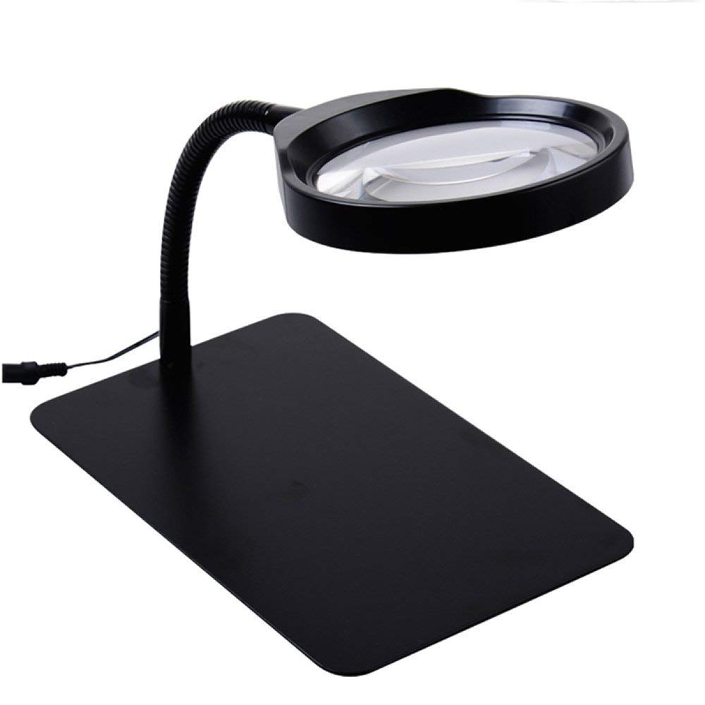 Lupas Lupa de Escritorio 10X, Lupa con 36 Luces LED y Vidrio Blanco, Utilizada para Ancianos, jóvenes, Libros de Lectura, periódicos, investigación de Plantas Interesting
