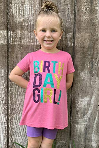 Image of SoRock Birthday Girl Shirt Toddler Kids Glitter