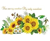 Sunflower Sunshine Wall Decal You are My Sunshine My Only Sunshine Wall Sticker Murals of Kids Baby